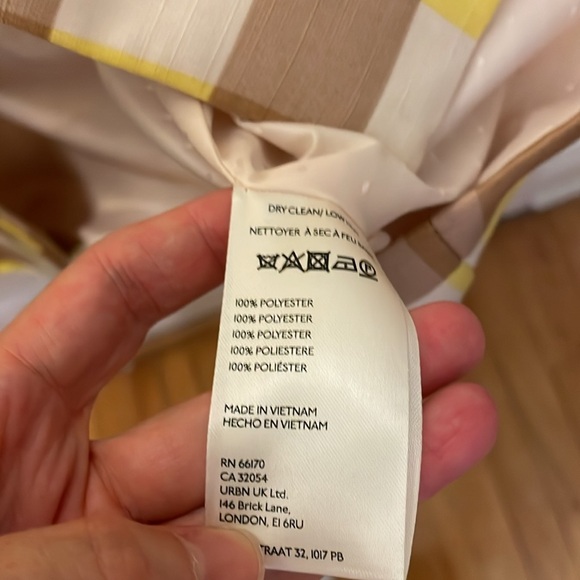 NWT! Anthropologie Maeve yellow and taupe gingham swing jacket - Picture 7 of 7